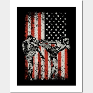 USA Flag MMA Mixed Martial Arts Posters and Art